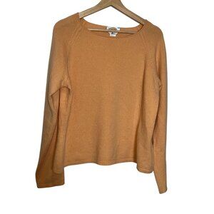 Talbots 100% Cashmere Sweater Peach Long Sleeve Women's Size M